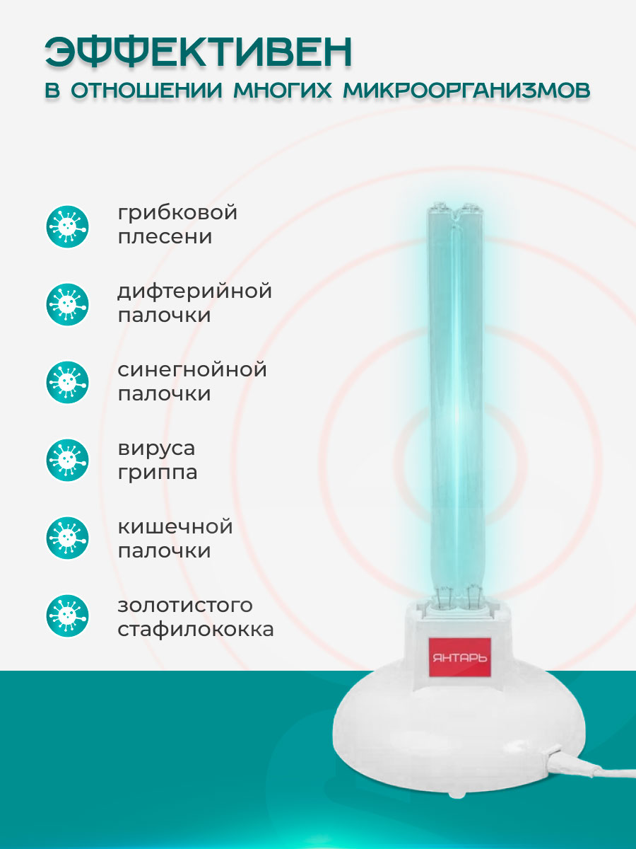 Облучатель Янтарь Антивирус 11 без очков купить в СПб, цена